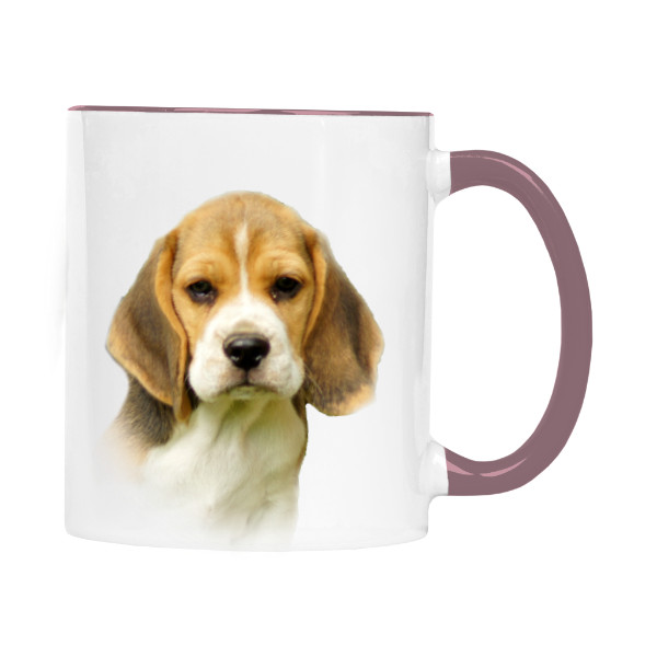 Hrnek malý barevný s potiskem Bígl