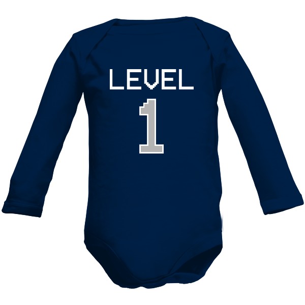 Dětské body Long  s potiskem Level 1