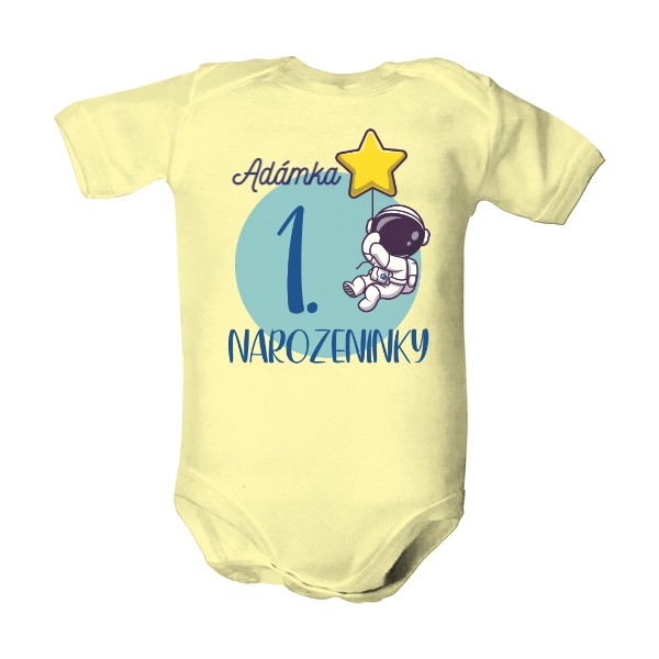 Dětské body  s potiskem První narozeninky miminka